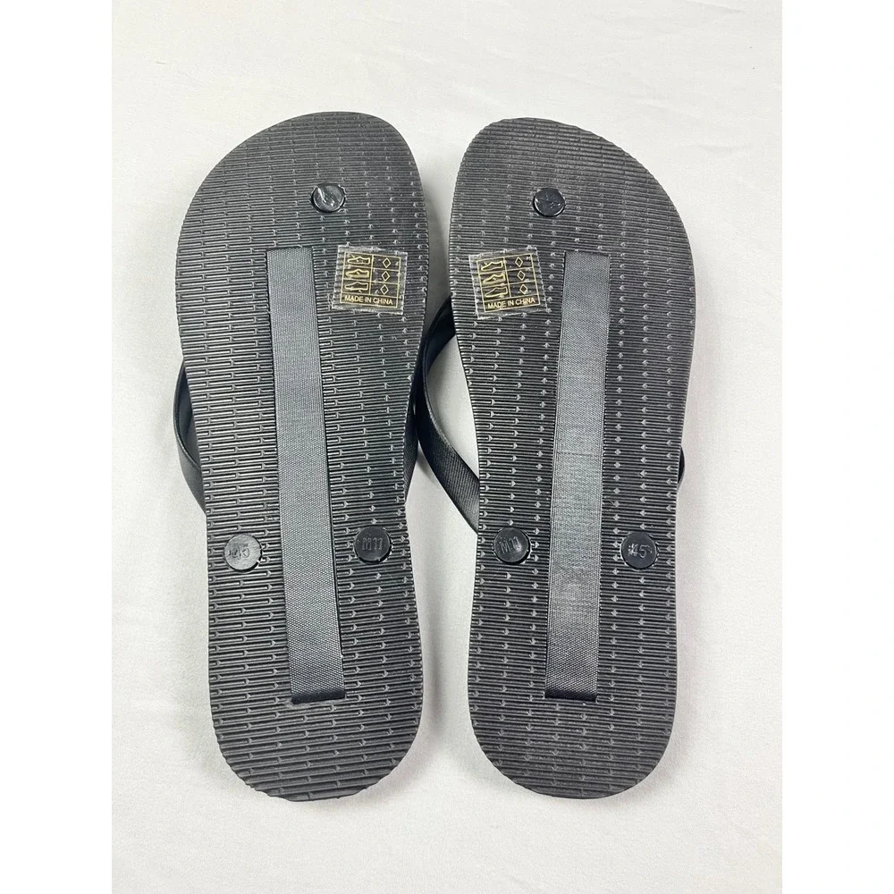 Grounders Mens Black Flip Flops Thong Sandals Size 11 Grounding Earthing New